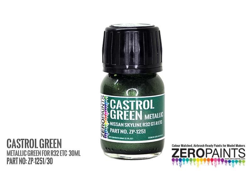 ZP1251 Castrol Metallic Green Paint (Nissan Skyline Gr.N, Primera JTCC etc) 30ml