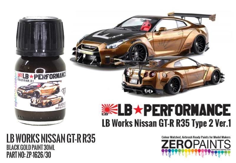 ZP1626/30 Black Gold Paint for LB Works Nissan GT-R R35 Type 2 Ver.1 30ml