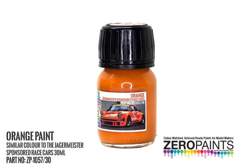 Orange Paint Similar Colour to the Jagermeister Sponsored Race Cars 30ml ZP1057/30
