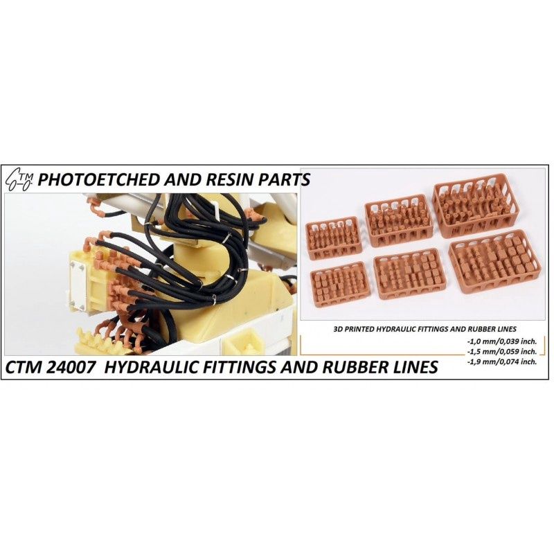 CTM 24007 Hydraulic fittings and hoses 1, 1.5 and 2 mm