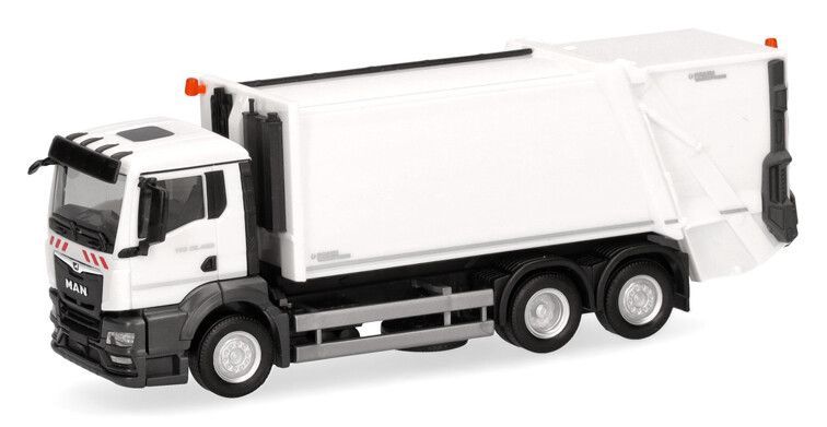 MAN TGS NN Faun Variopress (vuilniswagen), wit
