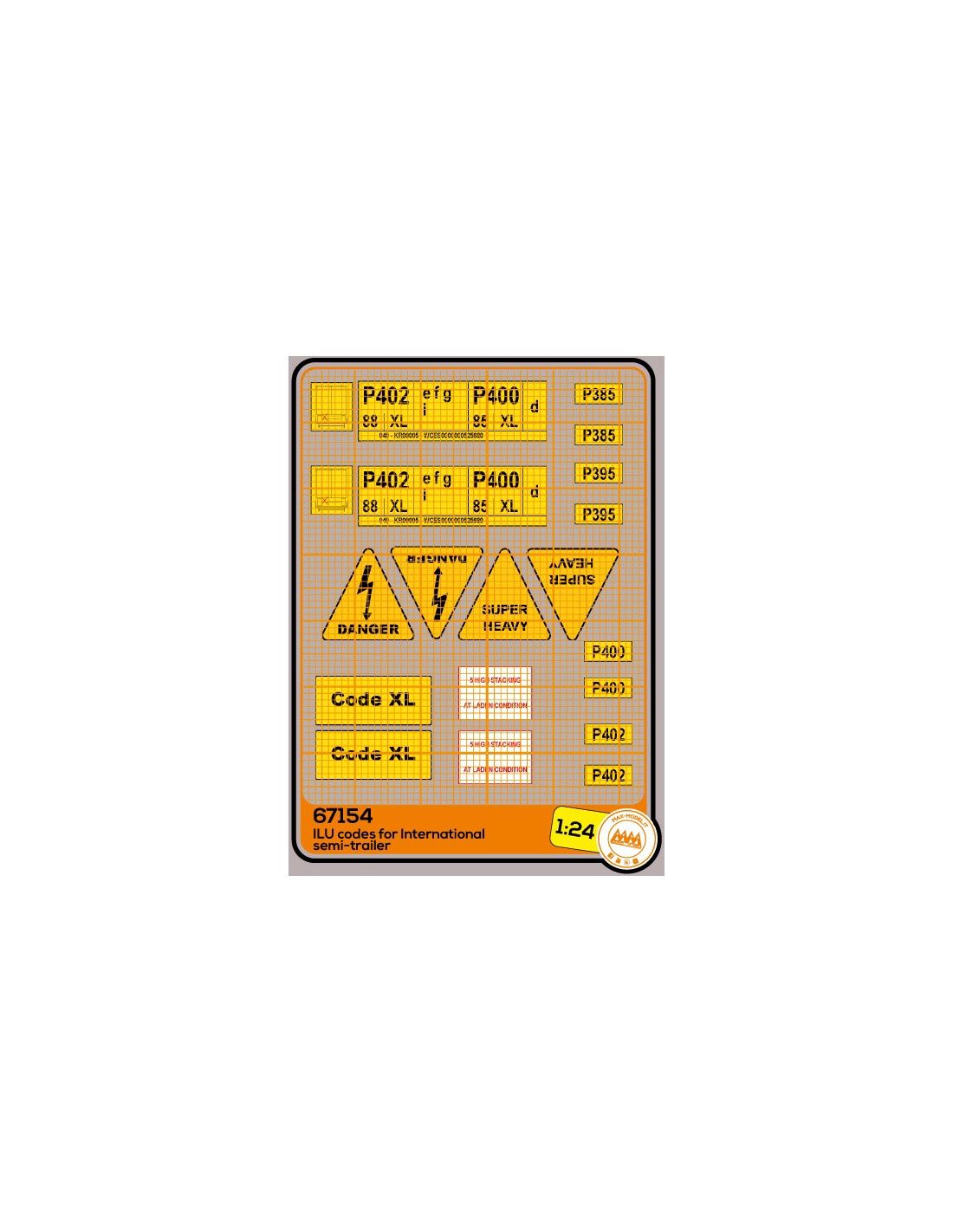 ILU codes for intermodal semi-trailers - M67154