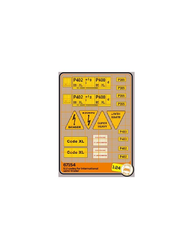 ILU codes for intermodal semi-trailers - M67154