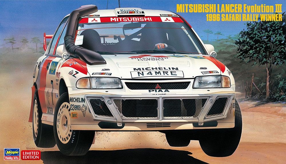 Mitsubishi Lancer Evolution III 1996 Safari Rally Winner Hasegawa | No. 20742 | 1:24