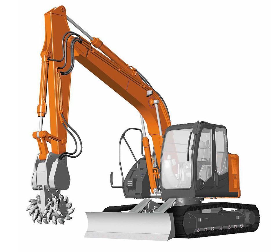 Hitachi Construction Machinery Excavator Zaxis 135US Cutter Heads Hasegawa | No. 66111 | 1:35