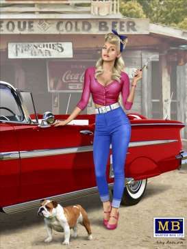1/24 Pin-up series A Short Stop Kit #1 Girl + Dog, plastic modelkit