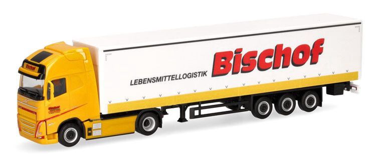 Volvo FH GL XL electric gordijntrailer + laadklep Bischof