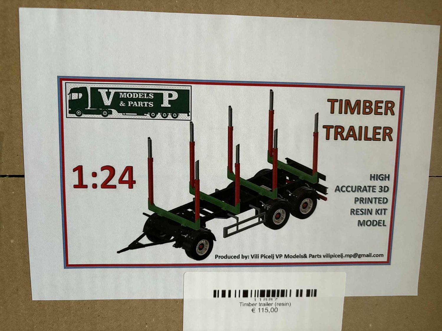 Timber trailer (resin)