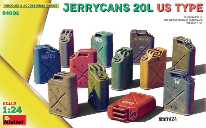 1/24 Jerrycans 20L us type