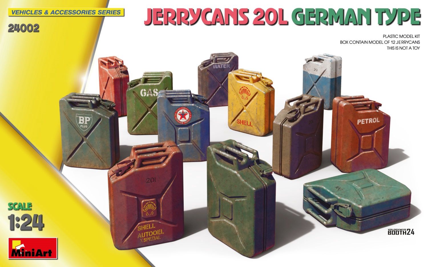 1/24 jerrycans 20l german type
