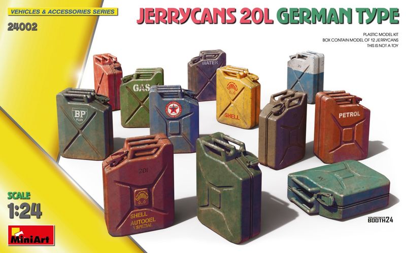 1/24 jerrycans 20l german type