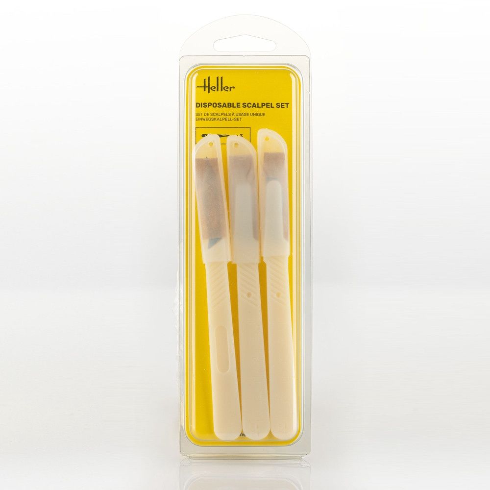 Heller: Disposable scalpel set (3 pieces)