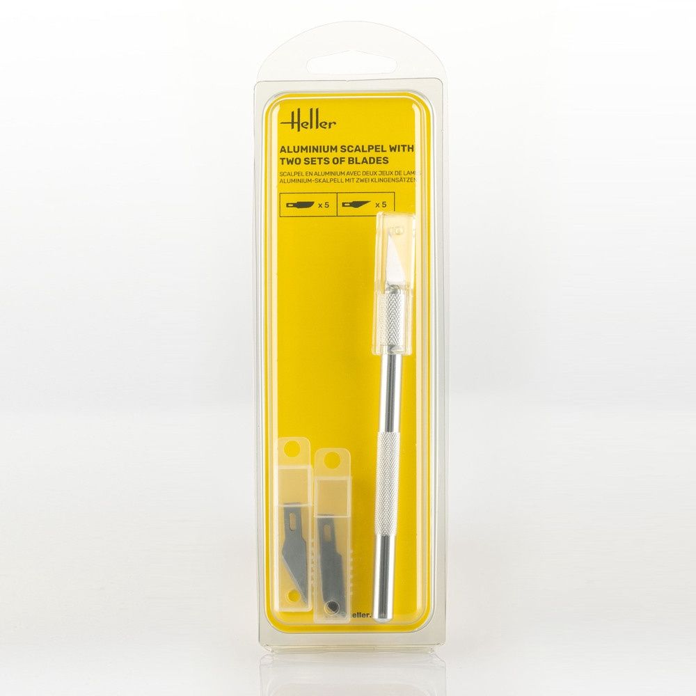 Heller: Aluminium scalpel with fine-pointed blade