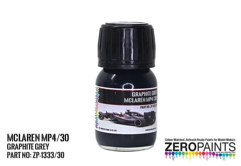 ZP1333 Mclaren MP4/30 Graphite Grey Mid Season Paint 30ml (Ebbro)