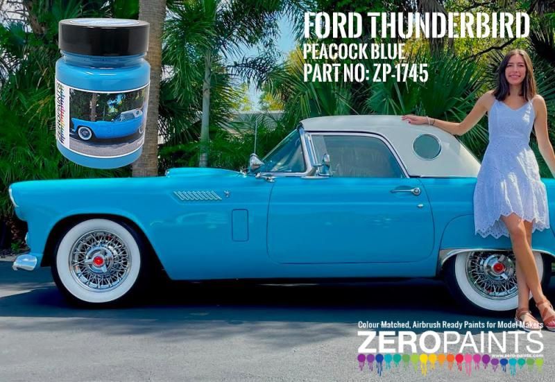 ZP1745 Ford Thunderbird Peacock Blue Paint 60ml