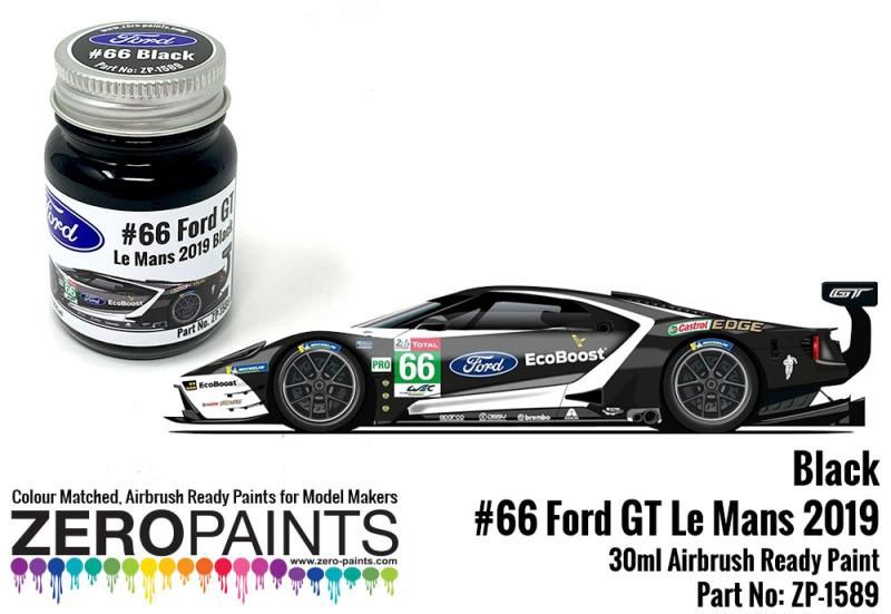 ZP1589 #66 Ford GT Le Mans Black Paint 30ml
