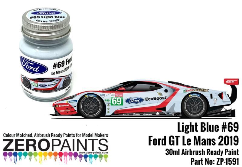 ZP1591 #69 Ford GT Le Mans Light Blue Paint 30ml