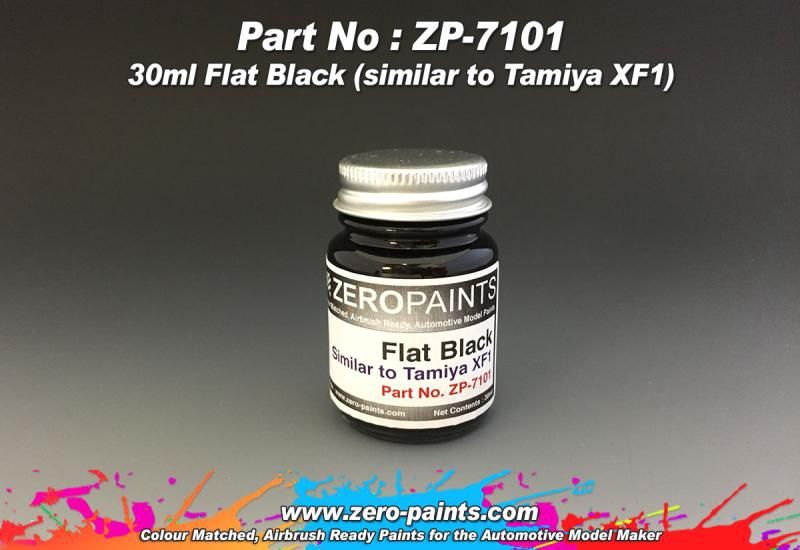 ZP7101 Flat Black Paint 30ml - Similar to Tamiya XF1