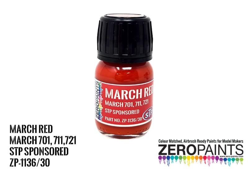 ZP1136/30 March F1 Red (STP Sponsored) Paint 30ml