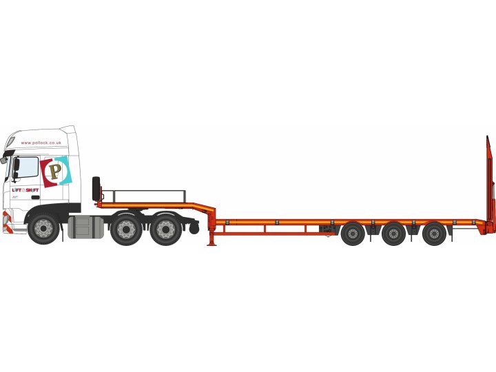 OXFORD DAF XF EURO 6 SEMI LOW LOADER POLLOCK LIFT &amp; SHIFT