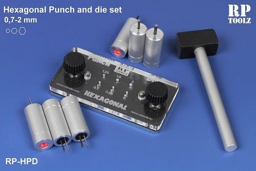 Hexagonal punch and die set 0.7-2mm