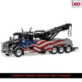 1/43 Kenworth T880 Wrecker, black with American flag TTR001