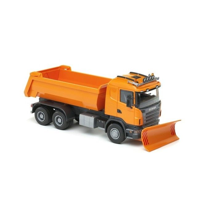 Emek 15508 Scania G 6x4 oranje met sneeuwschuif