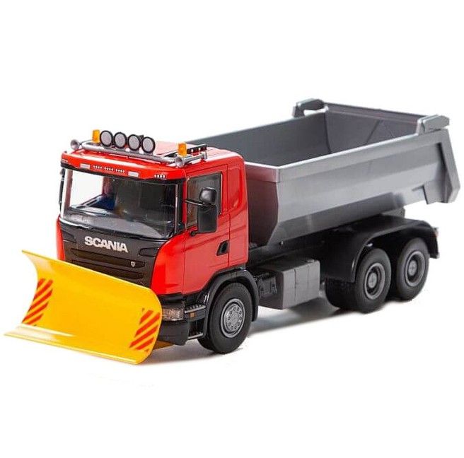 Emek 15505 Scania G 6x4 rood met sneeuwschuif