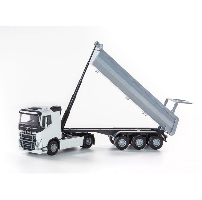 Emek 22352 Volvo FH16 4x2 wit met 3-assige kipperoplegger