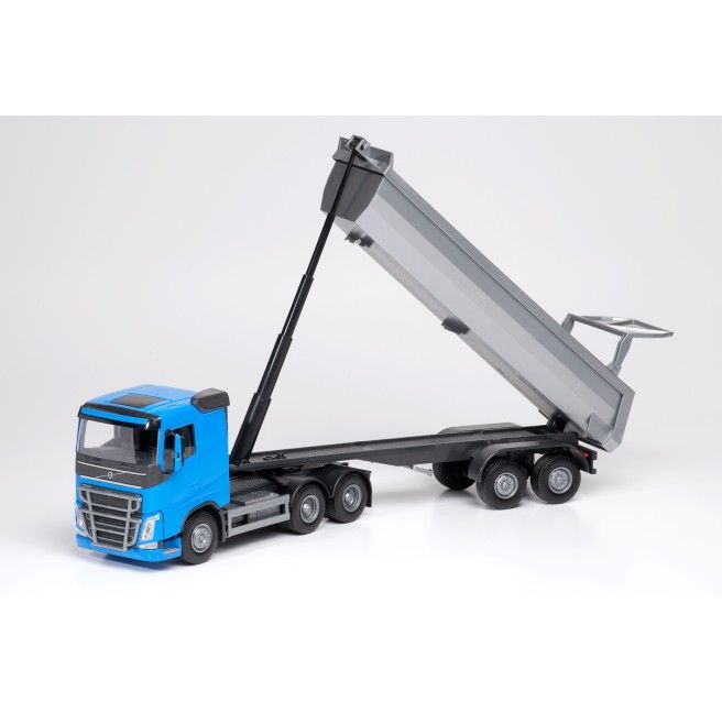 Emek 22354 Volvo FH 4x2 blauw met 3-assige kipperoplegger