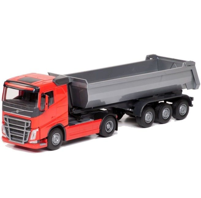 Emek 22355 Volvo FH 4x2 rood met 3-assige kipperoplegger