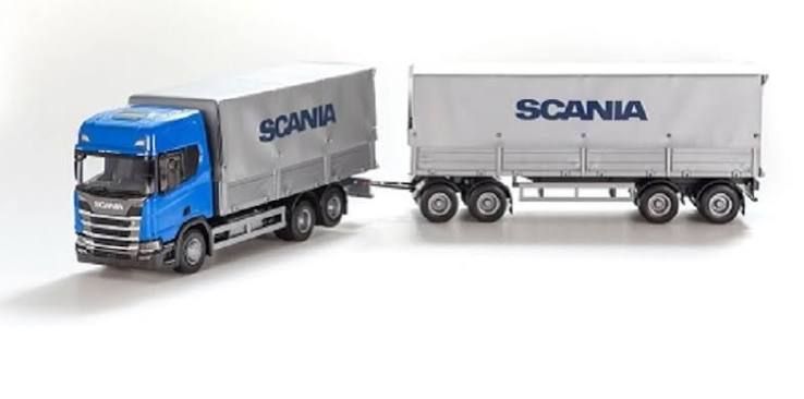Emek 40904 Scania CR20H 500 6x2 blauwe vrachtwagen