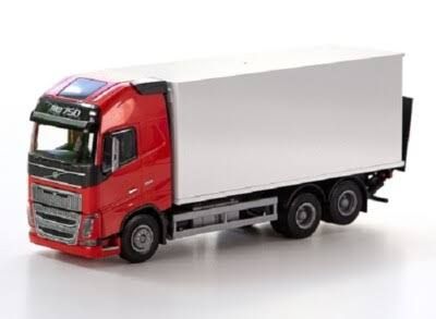 Emek 89115 Volvo FH16 6x4 rood met gesloten opbouw en laadklep