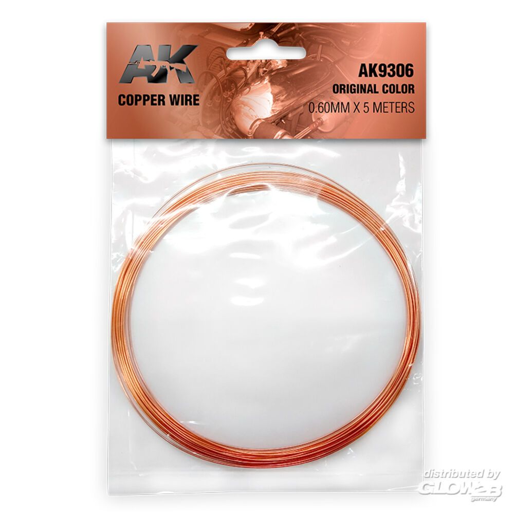 AK Interactive: Copper Wire 0.60mm x 5 meters ORIGINAL COLOR [5568326736]