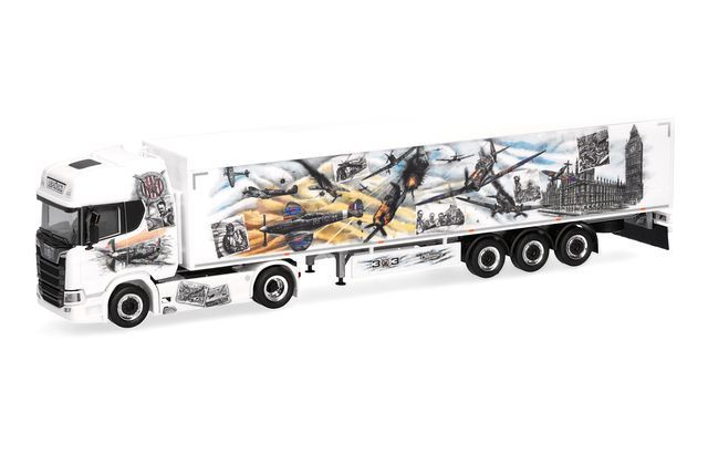 Scania CR 20 schuifbodem oplegger Repinski / Squadron 303