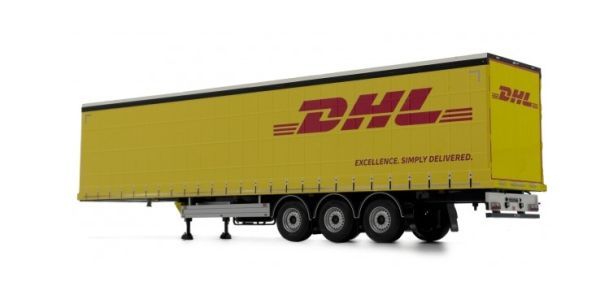 CAMION + Remorque Bâchée PACTON Jaune édition DHL