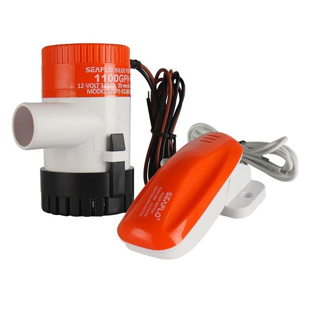 Bilge Pump 12V 1100GPH Bilge Pump &amp; 02 Series Float Switch