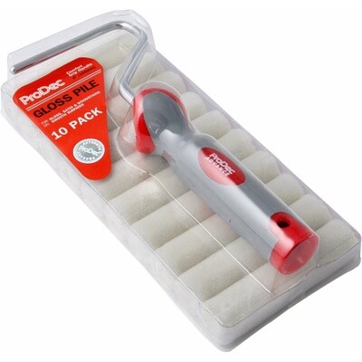 10Pk 4 in Gloss Mini Rollers &amp; Frame