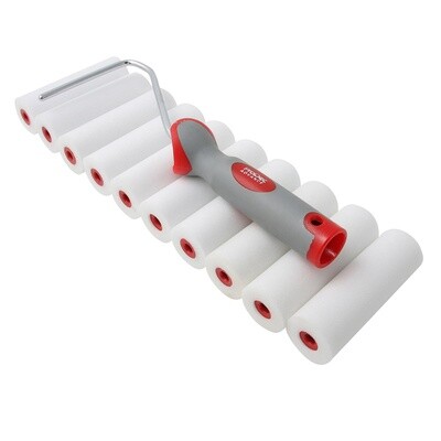 10Pk 4&quot; Hd Foam Mini Rollers &amp; Frame