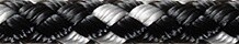 8-Plaited Dinghy (per Metre, on Rack), Diameter: 4mm, Colour: Black/Silver
