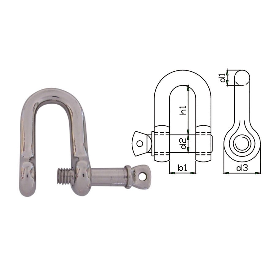D-Shackles With Captive Pin