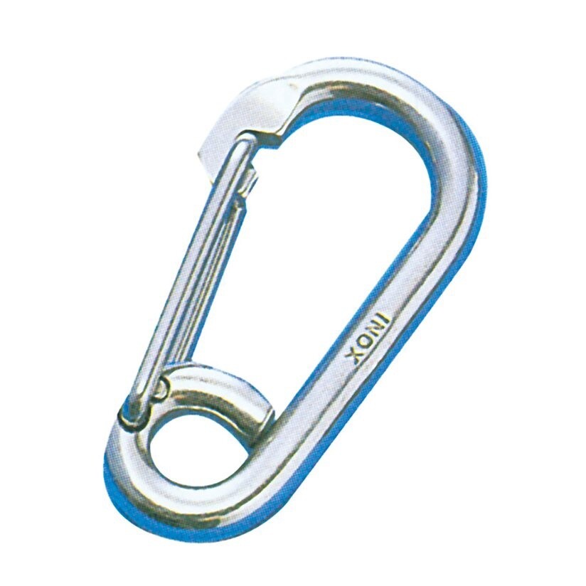 Carbine Hooks Oval With Eye, Size: 6mm, Quantity: Single