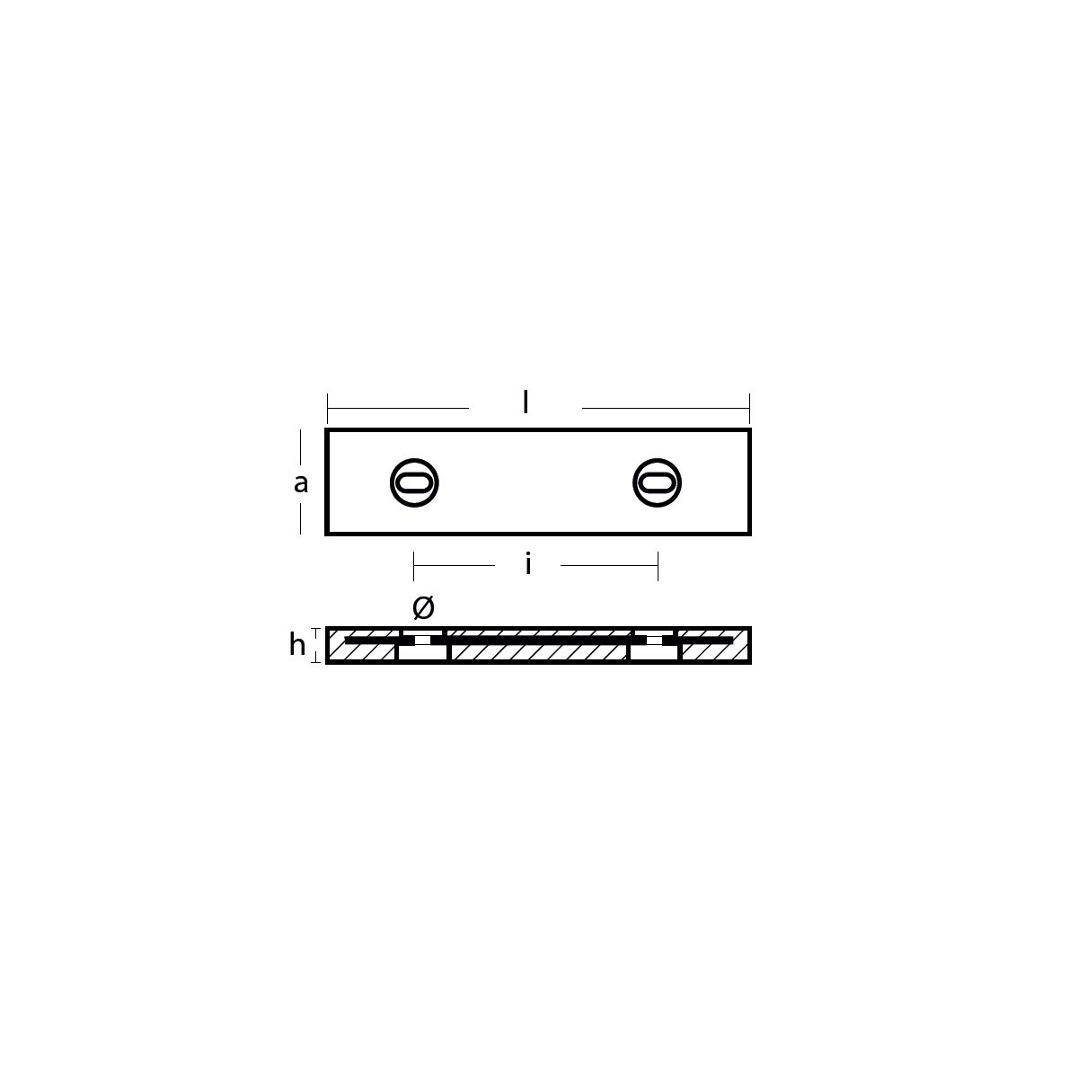Bolt-on anode for Hull 210x100x32 H.C. 110