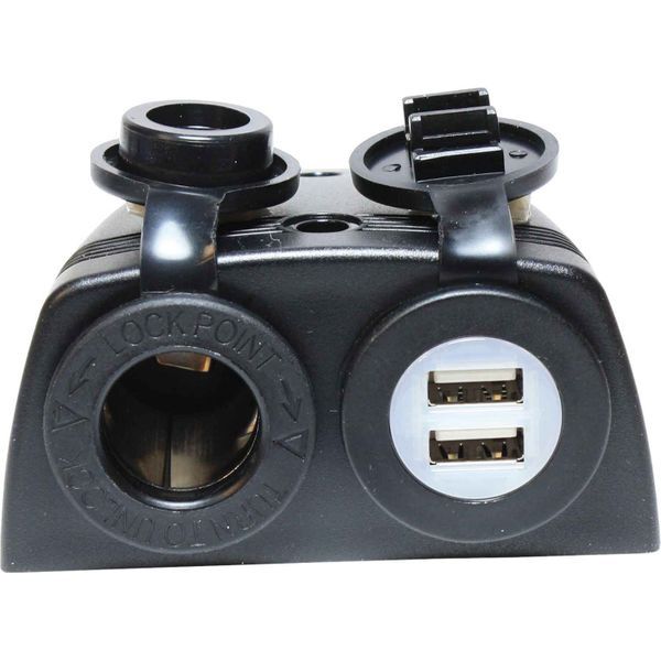 Lighter Double USB Socket Surface Mount w Cover
