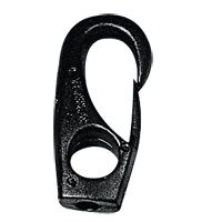 Snap Hook w eye 8mm cord, Colour: Black