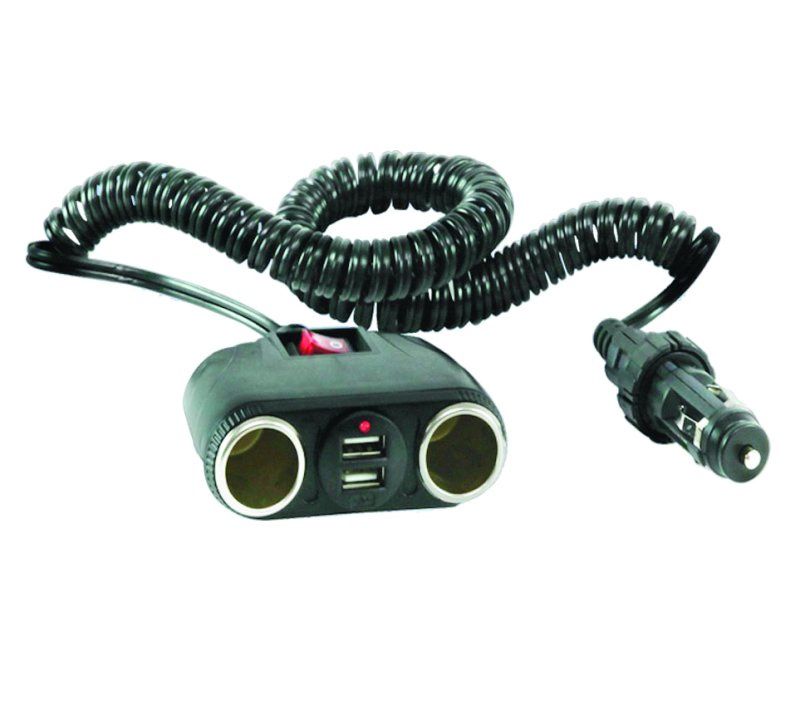 Double USB 12v Socket, Switch, Extension