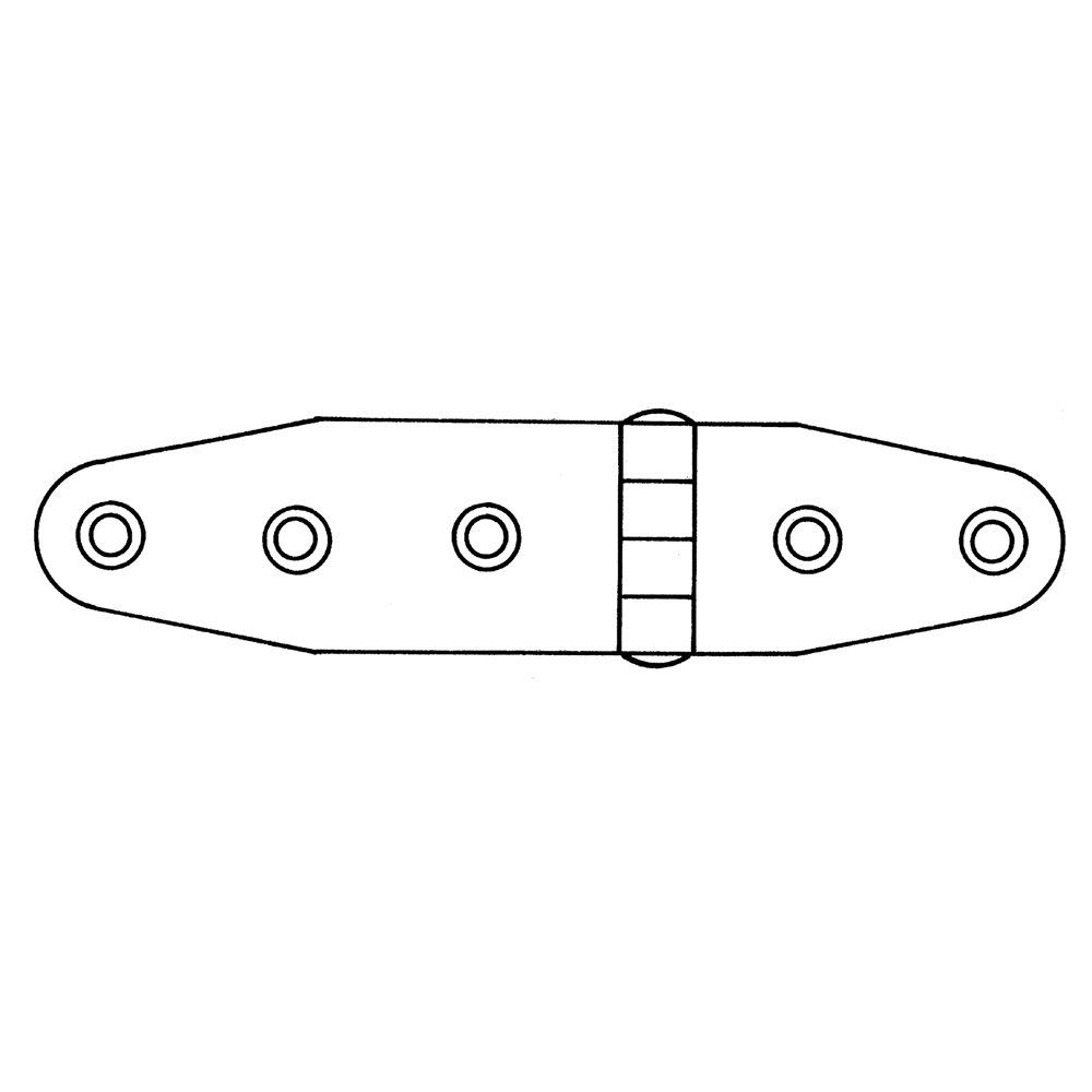 Stainless Steel Hinge (2mm), Length/Length: 101 x 27.5mm