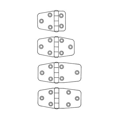 Hinge Rvs 70 x 38.5 x 2mm