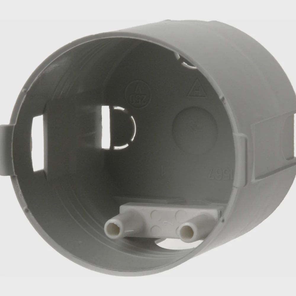 Berker Contact Protection Box with Strain Relief - Grey