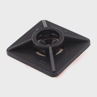 Black Self Adhesive Cable Tie Mount for 3.6mm Ties (Bag 100)